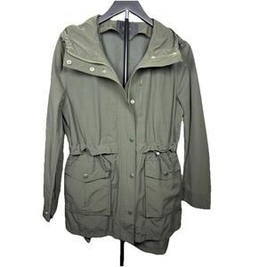 J Crew Perfect Lightweight Jacket Women’s Sz S Rain Windbreaker Olive Anorak